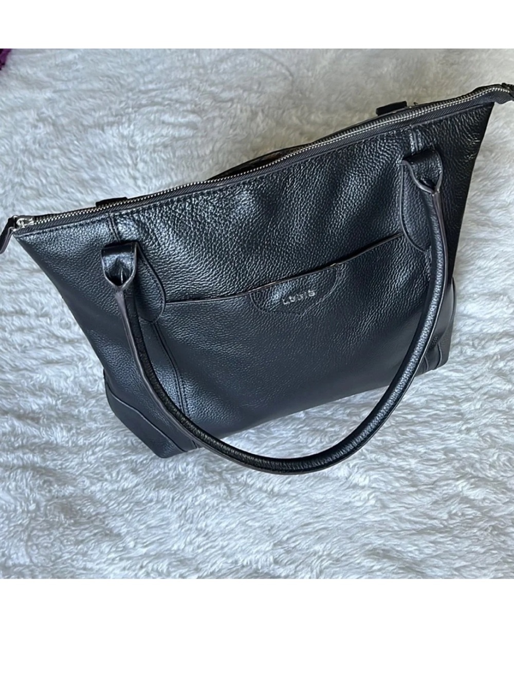 LODIS black leather commuter carryon bag LIKE NEW